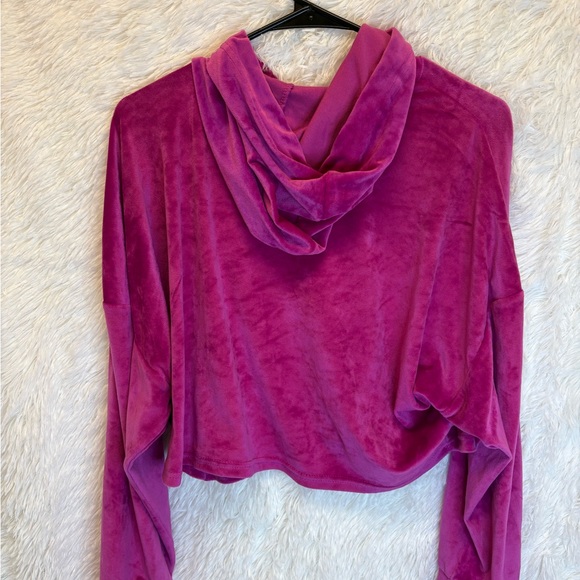 Juicy Couture Magenta Velour Hoodie | XL | Cropped Sleepwear 🩷💗✨ Y2K - Picture 11 of 16